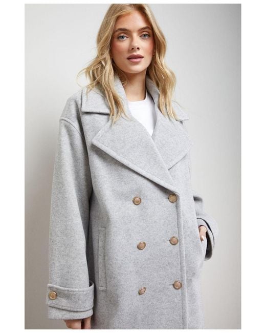 Oasis White Relaxed Tailored Coat