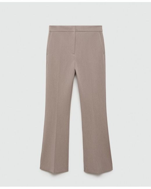 Mango Gray Flared Flowing Pants
