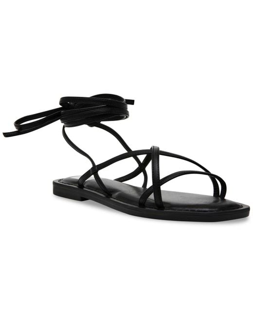DV by Dolce Vita Black Juleah Strappy Gladiator Flat Sandals
