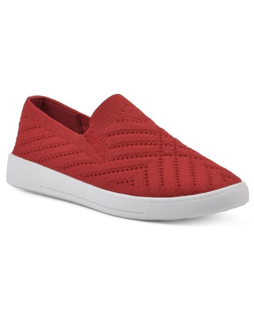 White Mountain Red Upbear Slip On Sneakers