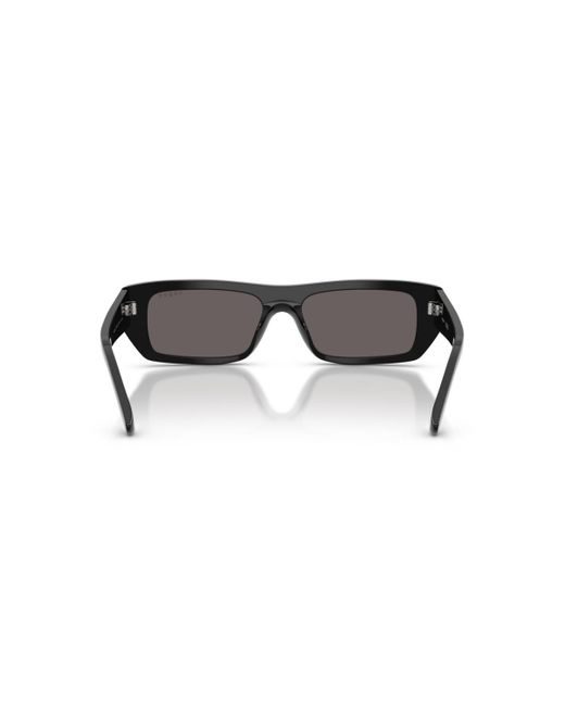Vogue Eyewear Black Rectangle Sunglasses