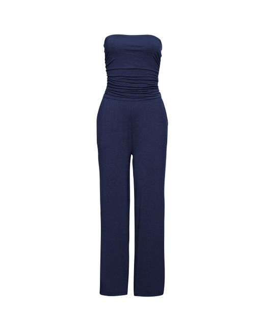 Lascana Blue Strapless Jumpsuit