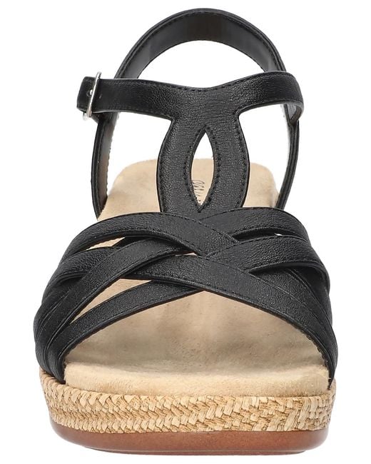 Easy Street Metallic Lua Wedge Heel Sandals