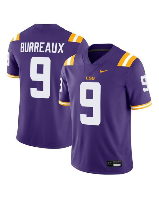 Nike Purple Joe Burrow Lsu Tigers "burreaux" Nameplate Home Game Jersey