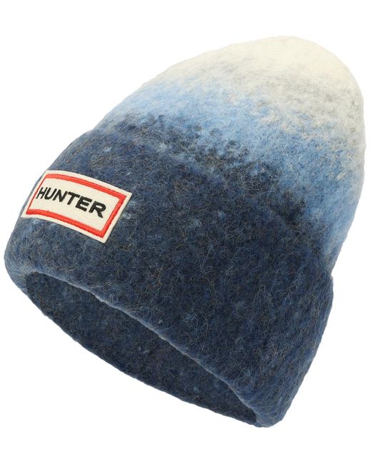 Hunter Blue Brushed Ombre Cuff Beanie