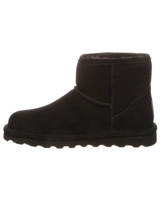 BEARPAW Black Alyssa Solid Pull-on Ankle Boots