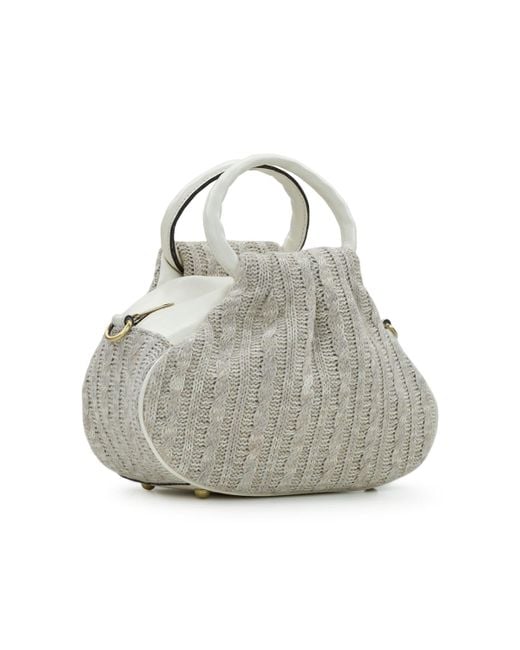 Patricia Nash Gray Milburn Knitted Crossbody Bag