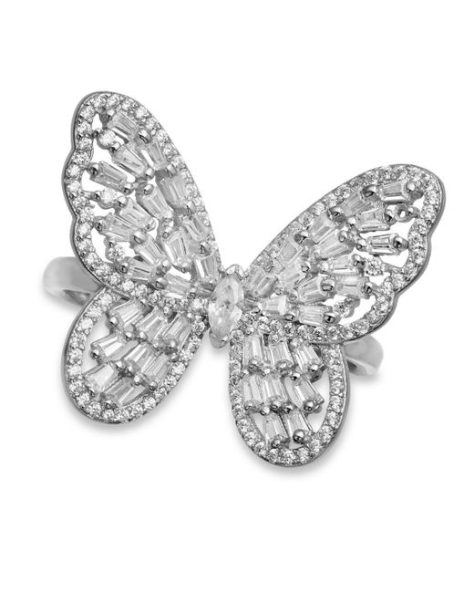 Giani Bernini Metallic Cubic Zirconia Baguette Butterfly Ring (1-1/2 Ct. T.w.