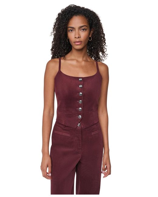 DKNY Button-front Tailored Vest