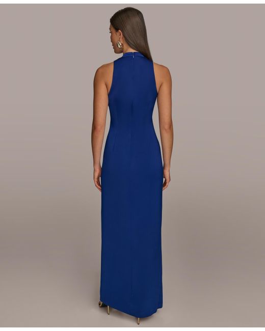 Donna Karan Blue Hardware-trim Gown