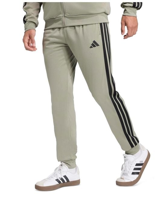 Adidas Gray 3-stripes Tricot Tapered Sportswear Track Pants for men