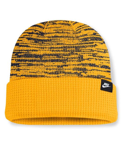 Nike Yellow Gold/navy West Virginia Mountaineers Primetime Terra Cuffed Knit Hat for men