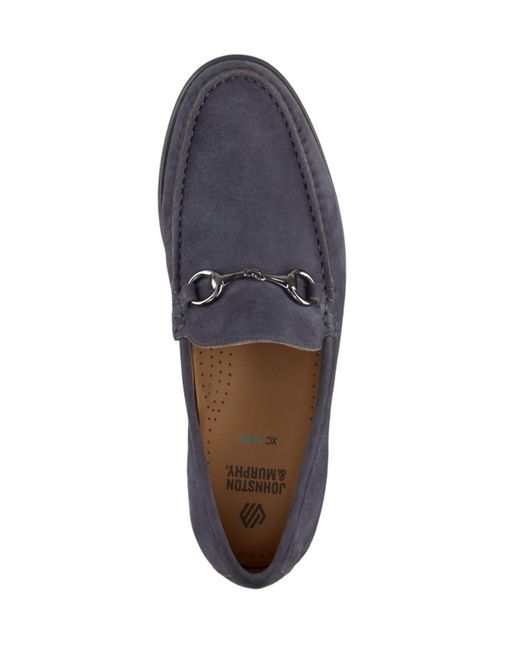 Johnston & Murphy Blue Harrison Bit Loafers for men