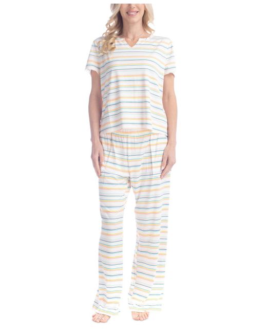 Ocean Pacific White Sea Flower Printed Pajama Set