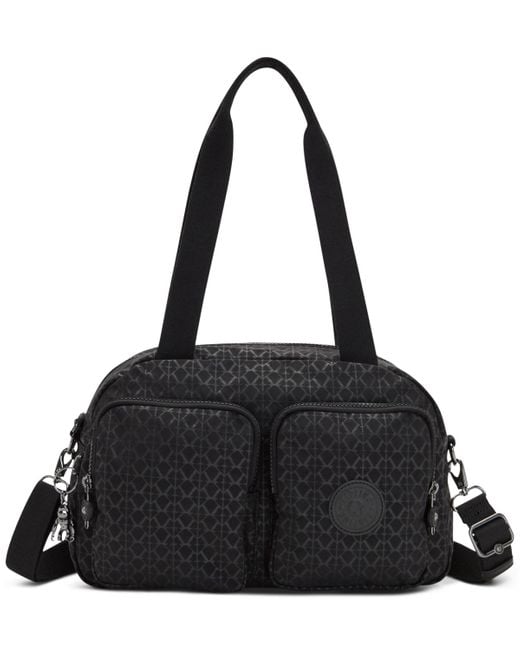 Kipling Black Cool Defea Nylon Medium Convertible Shoulder Bag