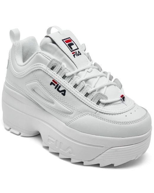 Fila Disruptor 2 Wedge Casual Sneakers From Finish Line in White | Lyst