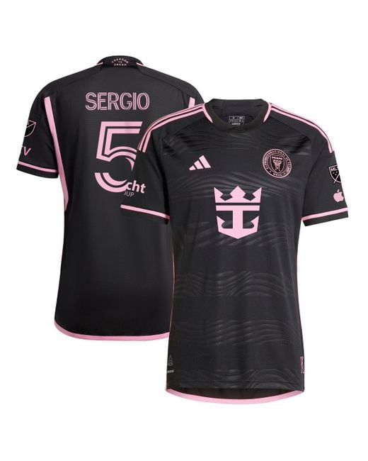 Adidas Black Sergio Busquets Inter Miami Cf 2024 La Noche Authentic Player Jersey for men