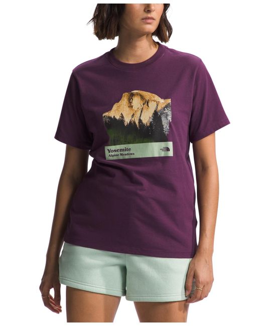 The North Face Purple Places We Love Graphic Print Cotton T-shirt