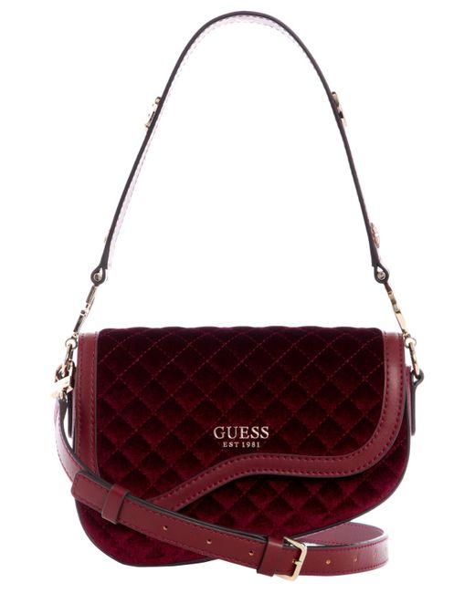 Guess Velvet G Dream Flap Shoulder Bag Lyst