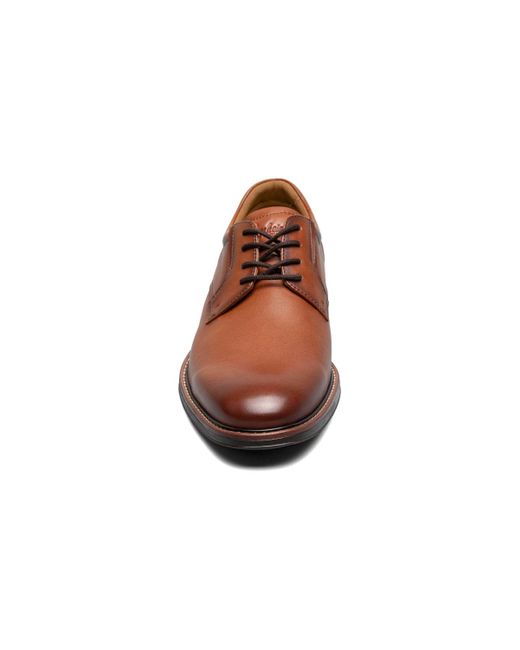 Florsheim Brown Traveler Plain Toe Oxford for men