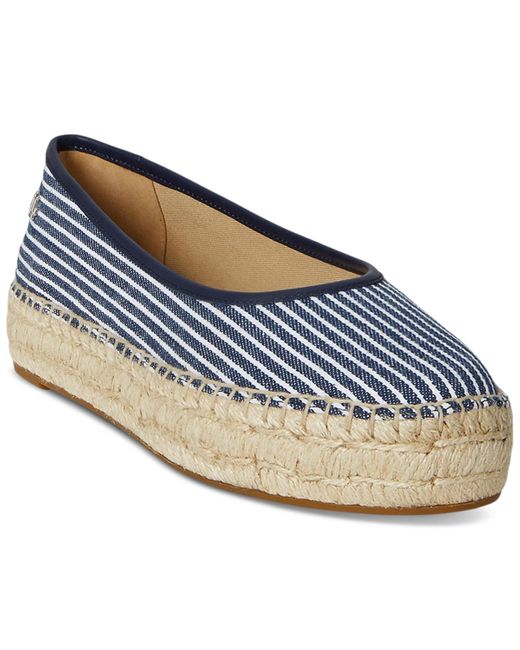Ralph Lauren Blue Luize Espadrille Ballet Flats
