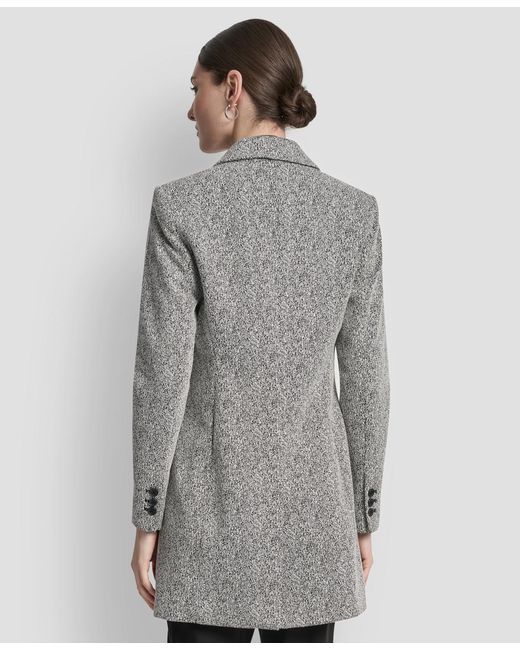 DKNY Gray Notch-lapel Single-button Long-sleeve Jacket