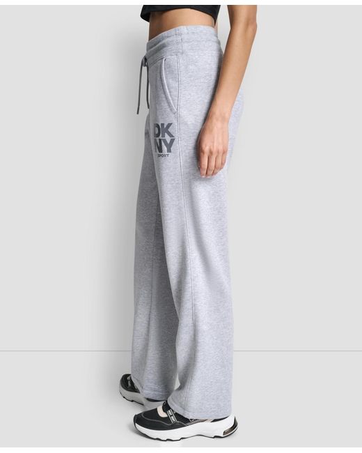 DKNY Blue Sport Stacked Transfer Logo Track Pants
