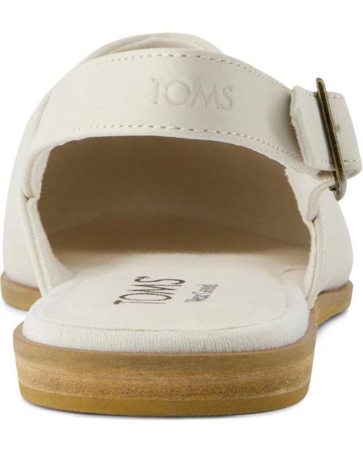 TOMS White Jade Slingback Pointed Toe Flats