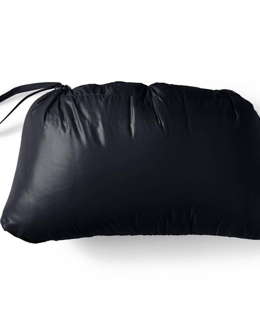 Lands' End Black Hooded Wanderweight Packable Down Jacket for men