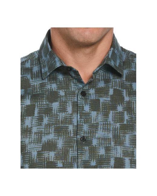 Perry Ellis Green Tua X Collaboration Untucked Cotton Poplin Shirt for men