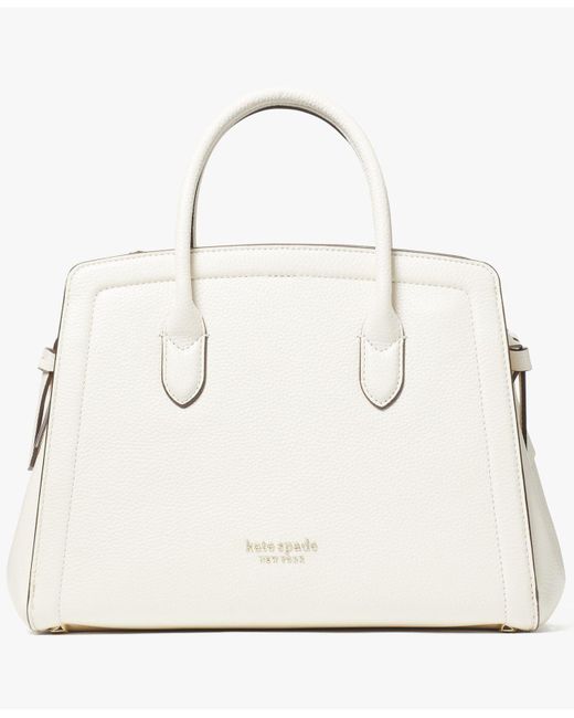 kate spade knott medium leather satchel