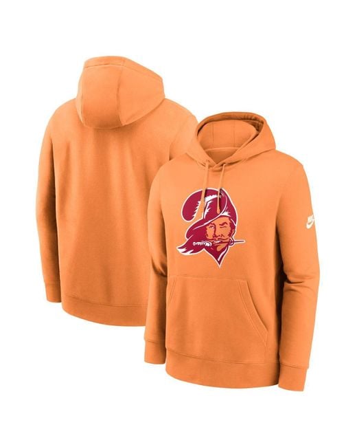 Nike Men's Orange Tampa Bay Buccaneers Club Fleece Pullover Hoodie