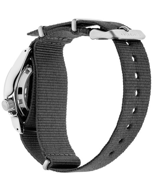 Seiko Gray Automatic 5 Sports Nylon Strap Watch 40mm for men