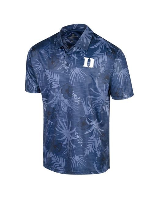 Colosseum Athletics Duke Blue Devils Big And Tall Palms Polo Shirt for men