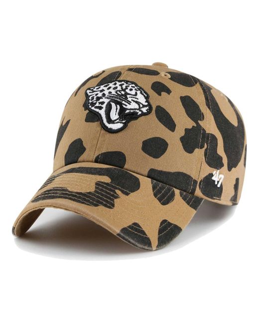 47 Brand Metallic Tan Jacksonville Jaguars Rosette Clean Up Adjustable Hat