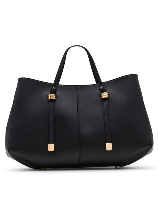 Anne Klein Black Structured Large Tote Bag
