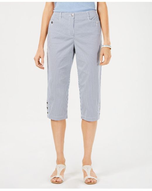 striped capri pants