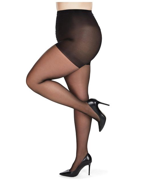 Memoi White Crystal Sheer Control Top Pantyhose Mm-210