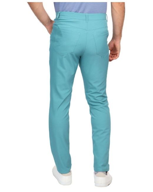 Tailorbyrd Blue Five Pocket Performance Pants for men