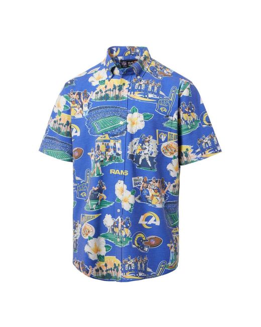 Reyn Spooner Blue Los Angeles Rams Scenic Button-down Shirt for men