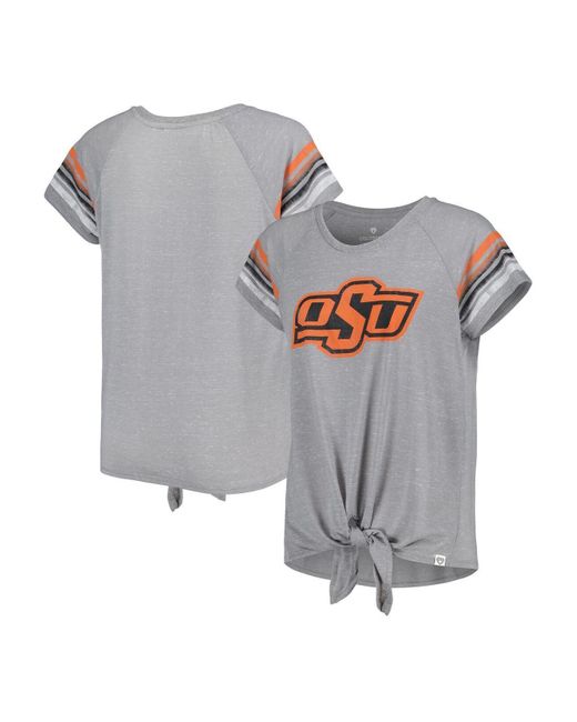 Colosseum Athletics Heathered Gray Oklahoma State Cowboys Boo You Raglan  Knotted T-shirt | Lyst