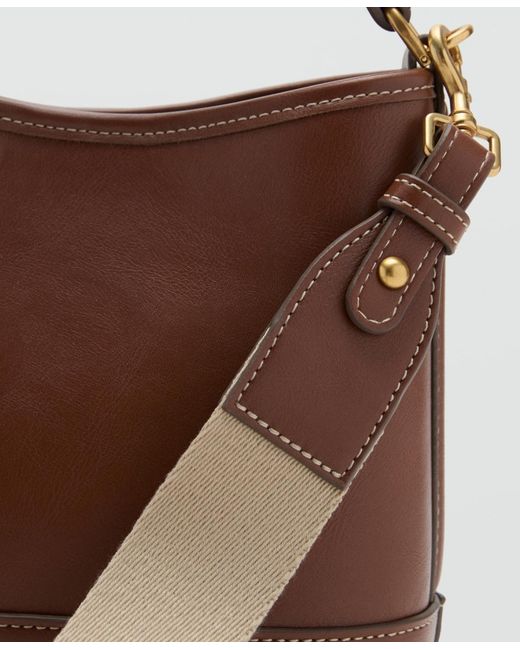 Mango Brown Small Bucket Bag