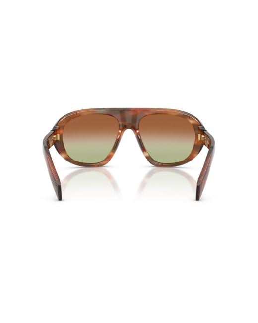 Prada Brown Geometric Sunglasses