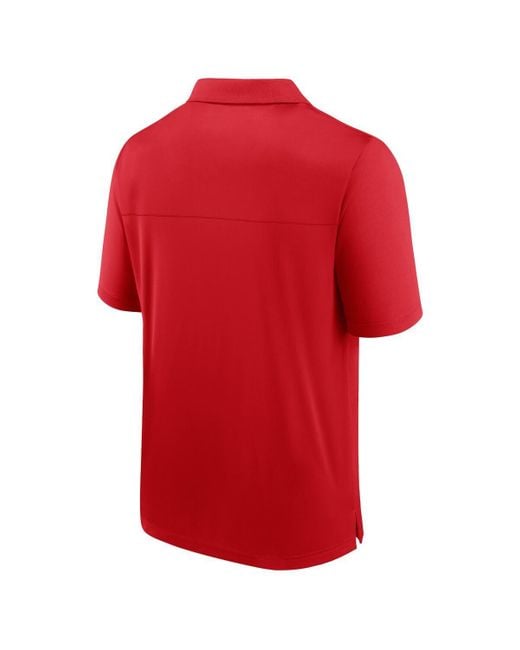 Fanatics Red Washington Capitals Left Side Block Polo Shirt for men