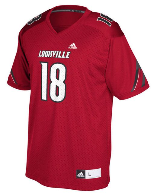 adidas Synthetic Louisville Cardinals Replica Football Jersey in Red for Men - Lyst