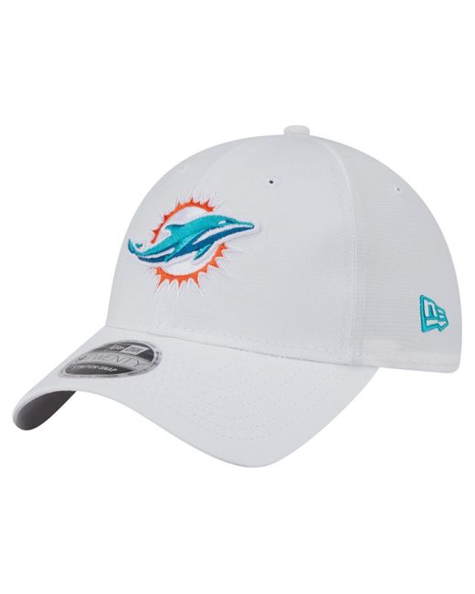 KTZ White Miami Dolphins Active Ripstop 9twenty Stretch Snap Hat for men