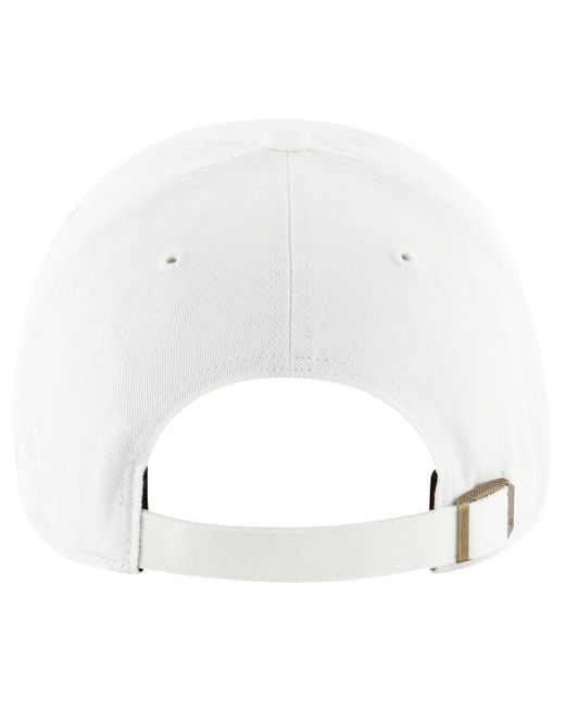 '47 White 47 New Orleans Saints Ballpark Cheer Clean Up Adjustable Hat