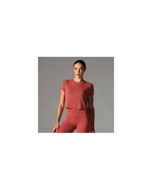 Tavi Red Ribbed Tee