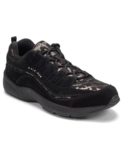 Easy Spirit Black Romy Lightweight Easy-on Walking Shoes