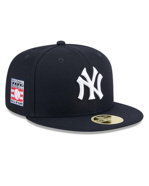 KTZ Blue New York Yankees Baseball Hall Of Fame 59fifty Fitted Hat for men
